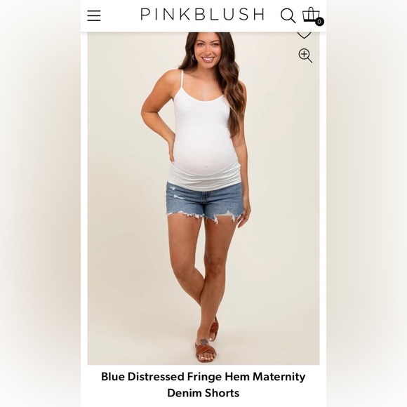 Pink blush denim shorts - Picture 3 of 3